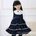 Hot selling child casual winter frocks girl woolen dress